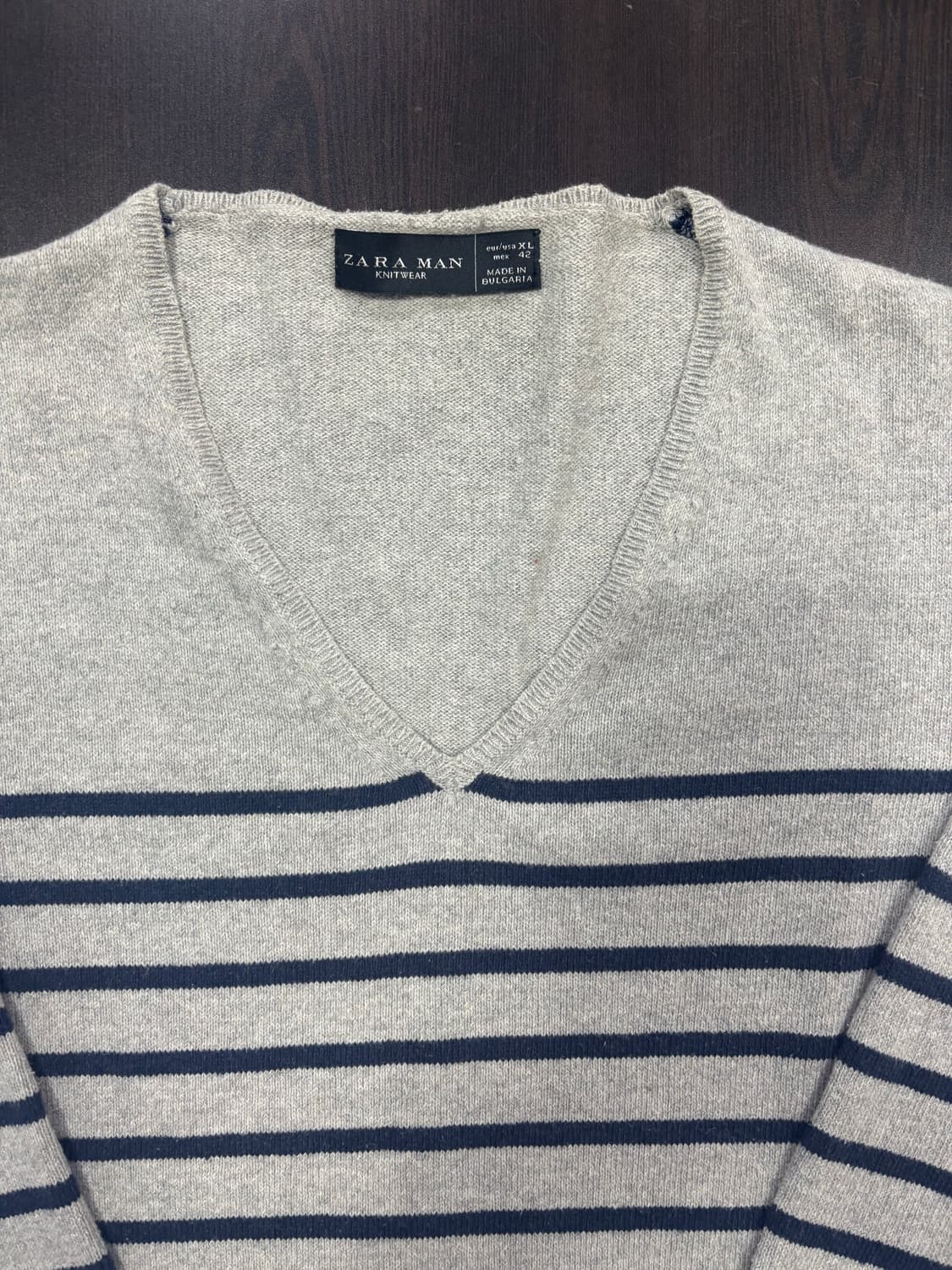 자라 스트라이프 브이넥 니트 상품이미지4