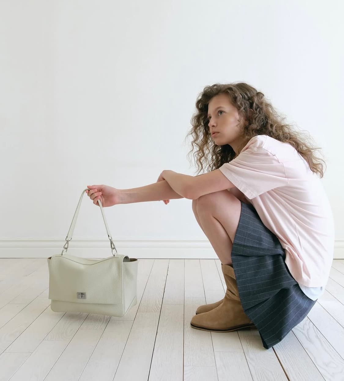 미닛뮤트 페레티 M 아이보리 토트백 상품이미지3