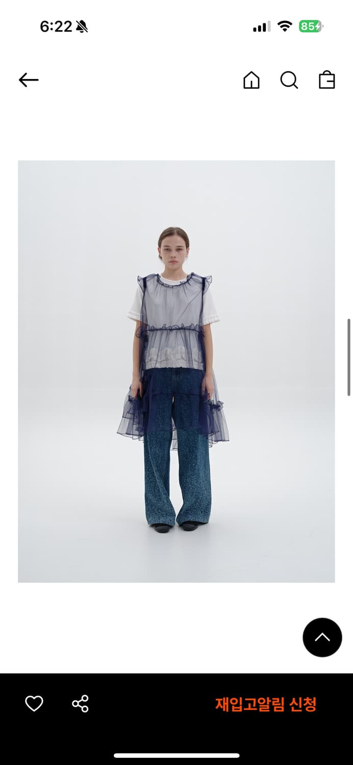 Mesh ribbon ruffle dress(navy) 상품이미지5