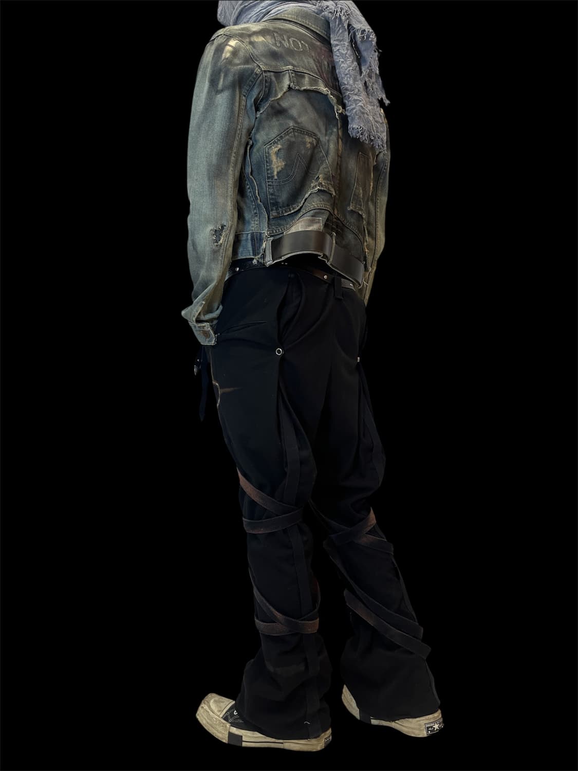 [M] 리바이스 X 아카이버 프랑켄슈타인 크롭 데님 트러커 크롭 자켓 상품이미지6