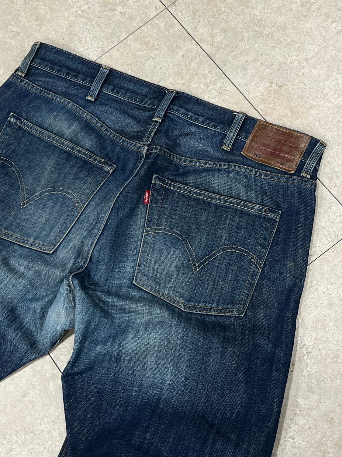 (38/32) 리바이스 505 슬림스트레이트 핏 진청 데님 팬츠 상품이미지6