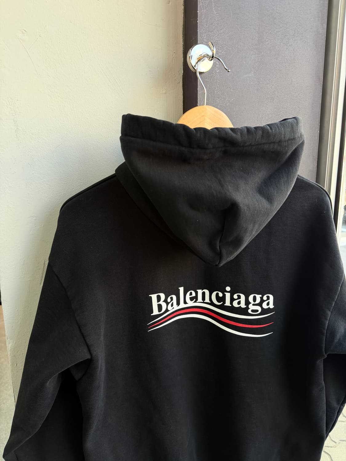 M/ 발렌시아가 웨이브로고 후드티 상품이미지8