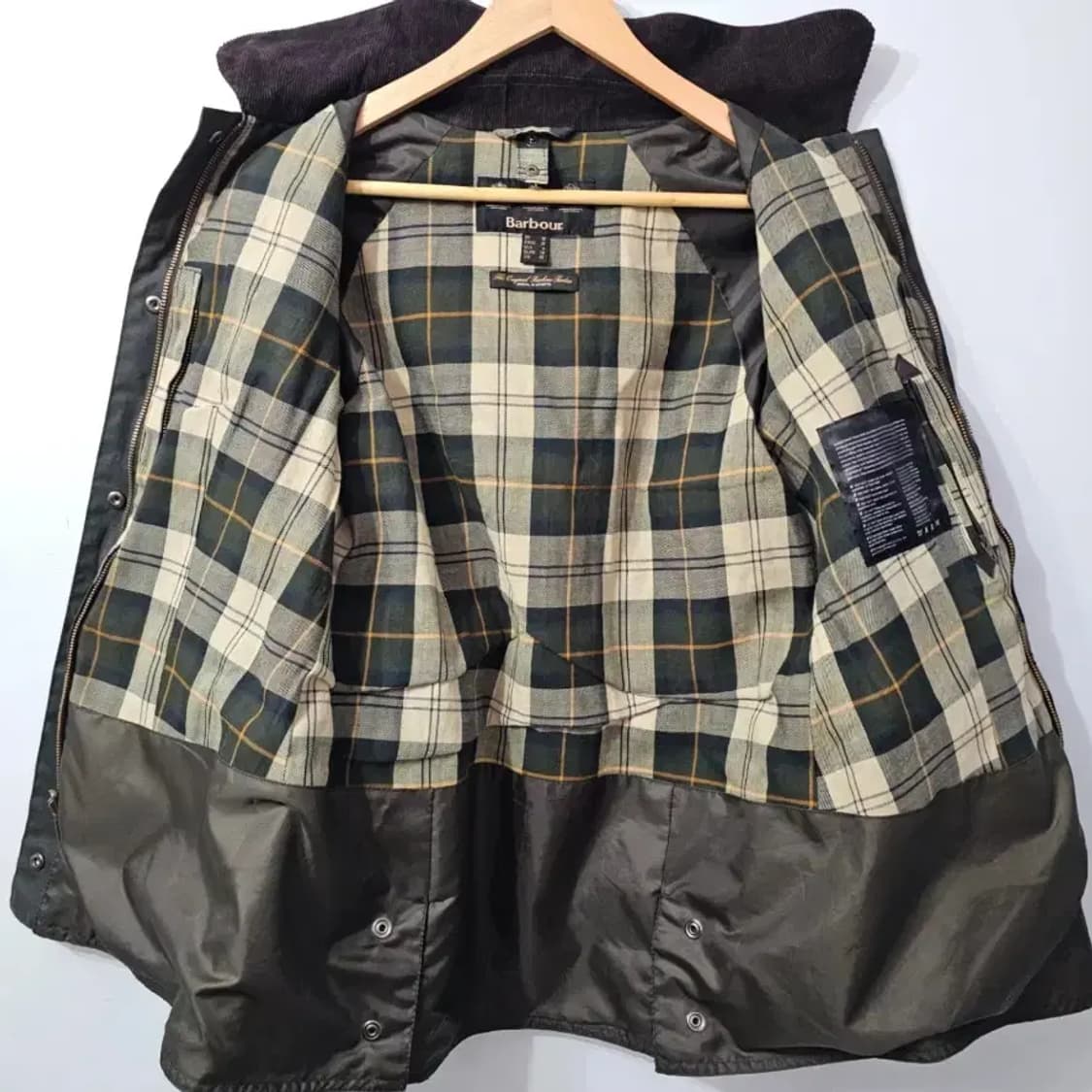 바버 왁스 자켓 UK10 올리브 ~66 상품이미지3