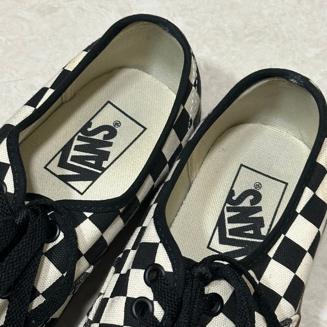 반스 어센틱 체커보드 검솔 상품이미지3