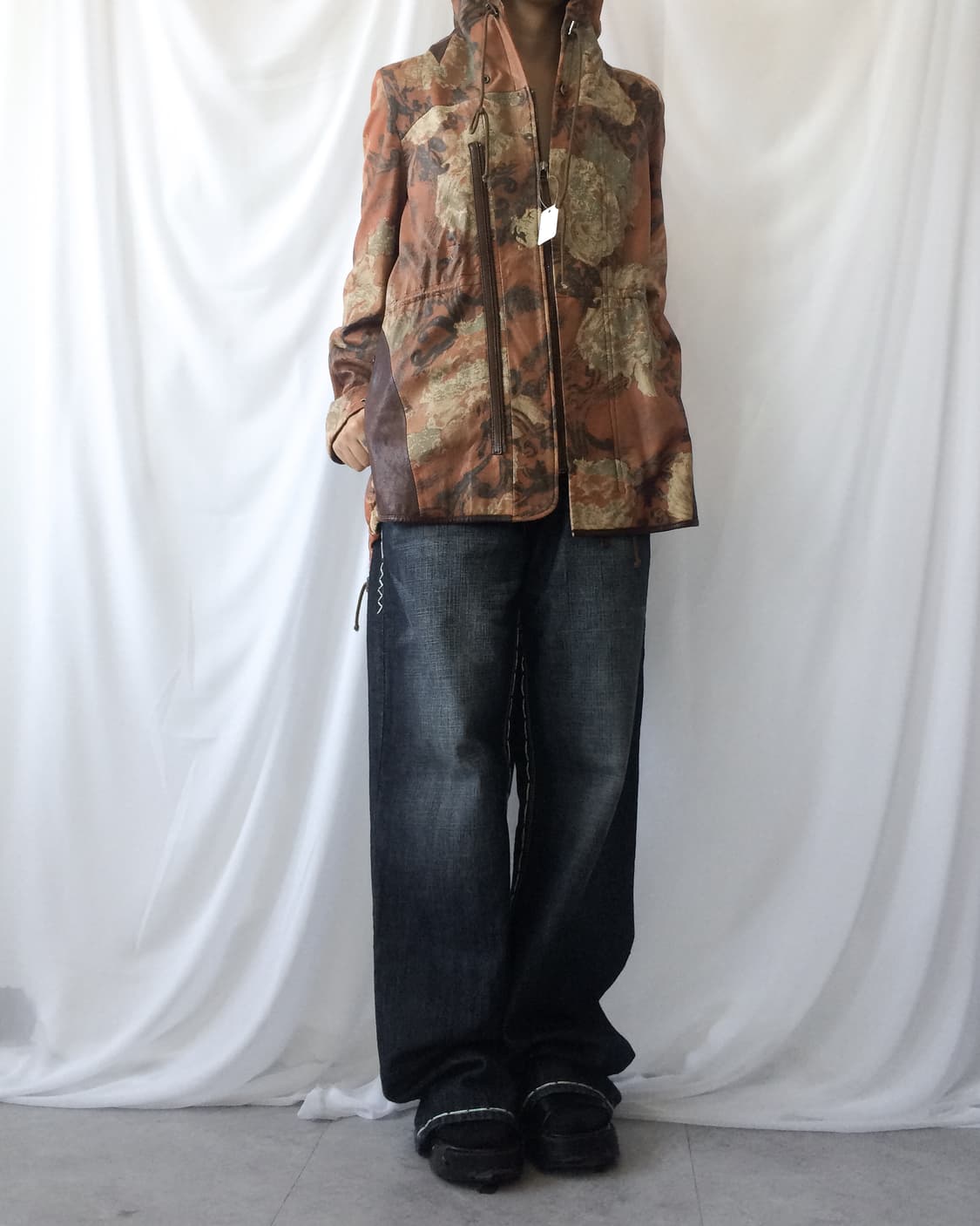 Oriental mood leather hood jacket 상품이미지7