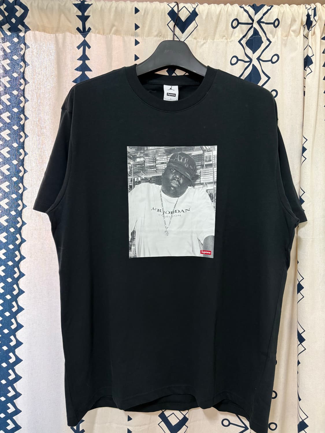 슈프림 x 조던 비기 숏슬리브 탑 블랙 24FW 상품이미지3