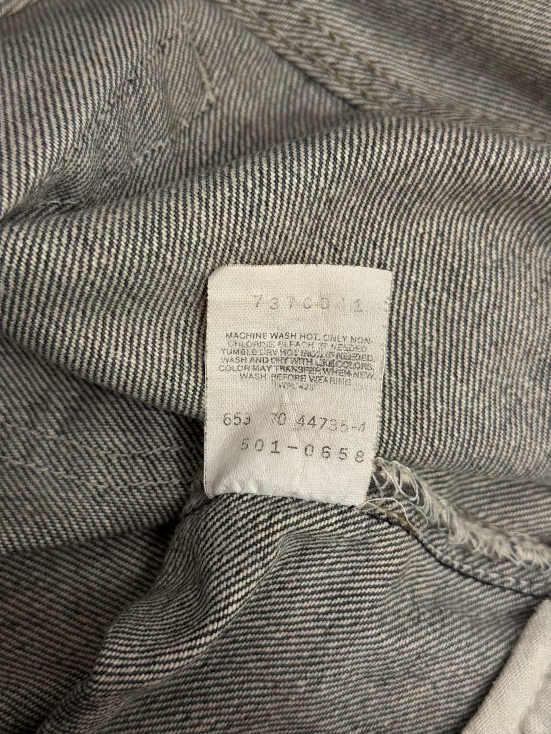 90s USA Levi's 501 Straight Gray Denim P 상품이미지9