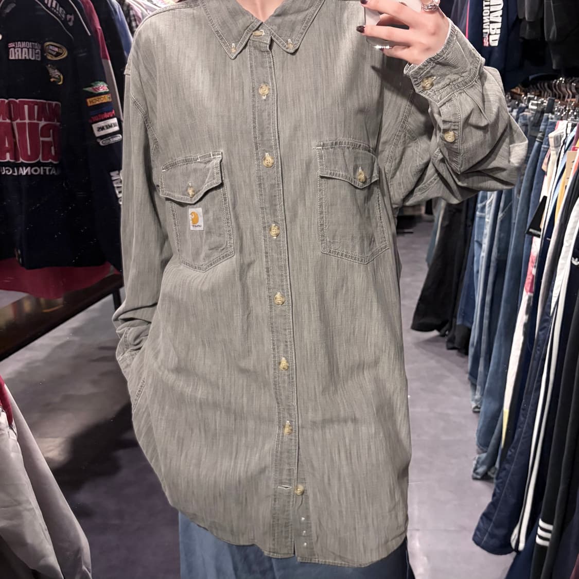 [IM] Carhartt 칼하트 긴팔 셔츠 그레이 상품이미지2