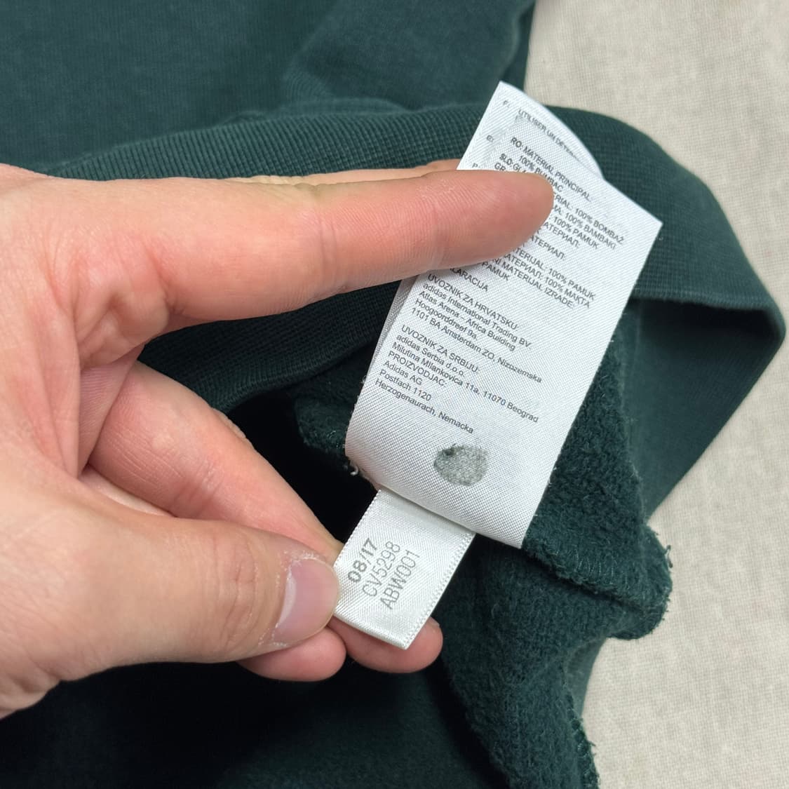 아디다스 알렉산더왕 그린 스웻 맨투맨 L 상품이미지8