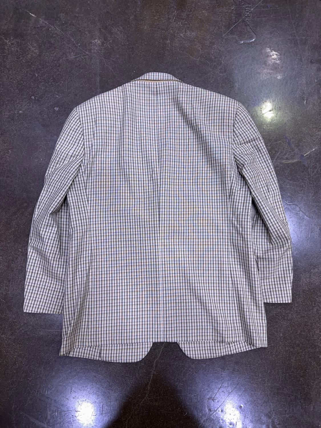 보스렌자 클래식 체크 빈티지 블레이저 자켓 자개버튼 100 상품이미지2