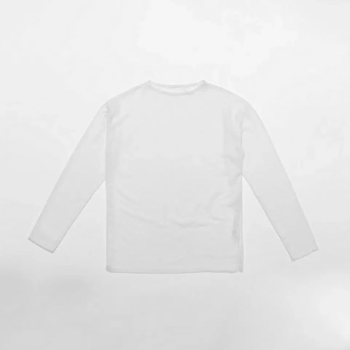 우화 SEE-THROUGH KNIT시스루 레이어드 티셔츠 화이트 상품이미지2