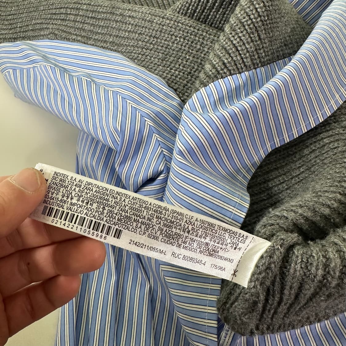 M-L 자라맨 루즈오버핏 니트베스트 도킹셔츠 상품이미지5