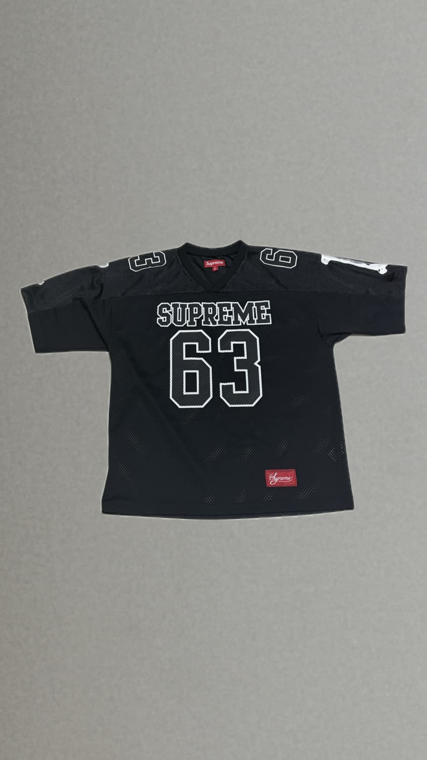 슈프림 63 저지 블랙 메쉬 티셔츠 M 상품이미지1