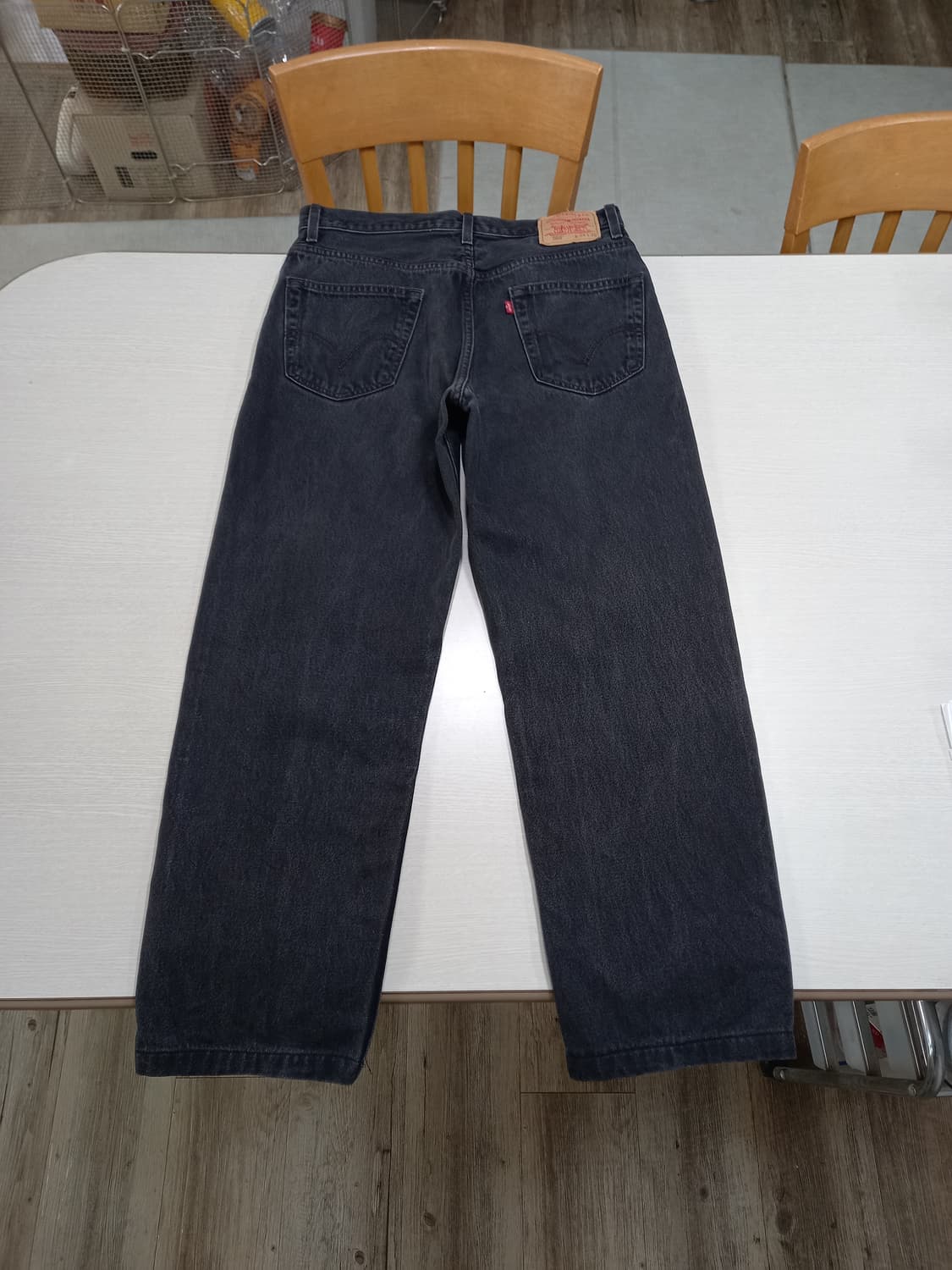 33 03's 리바이스550 RELAXED 테이퍼드핏 블랙 33-437 상품이미지2