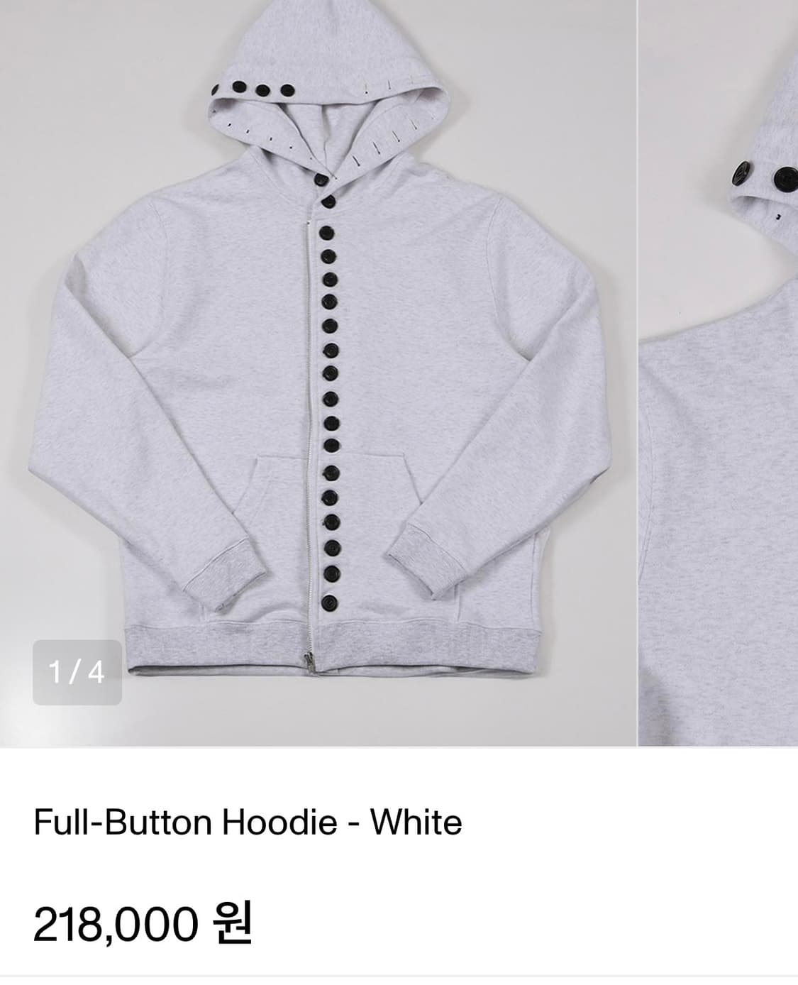더즌매러 full button hoodie 1사이즈  상품이미지1