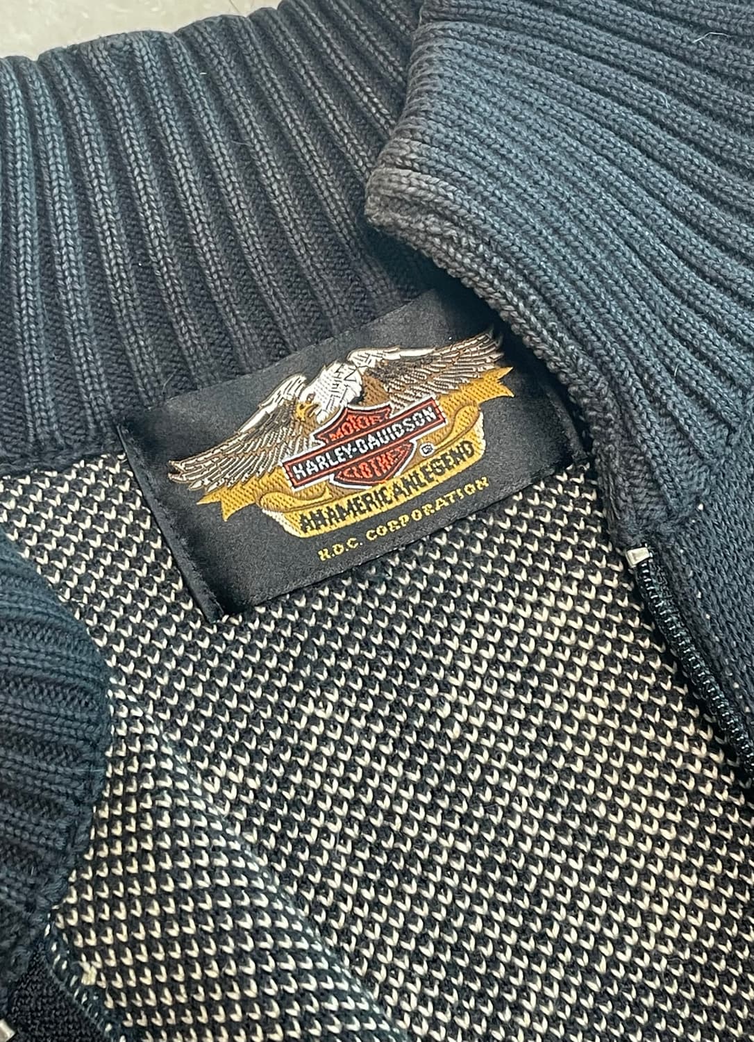 (M) 할리 데이비슨 풀집업 니트 상품이미지5