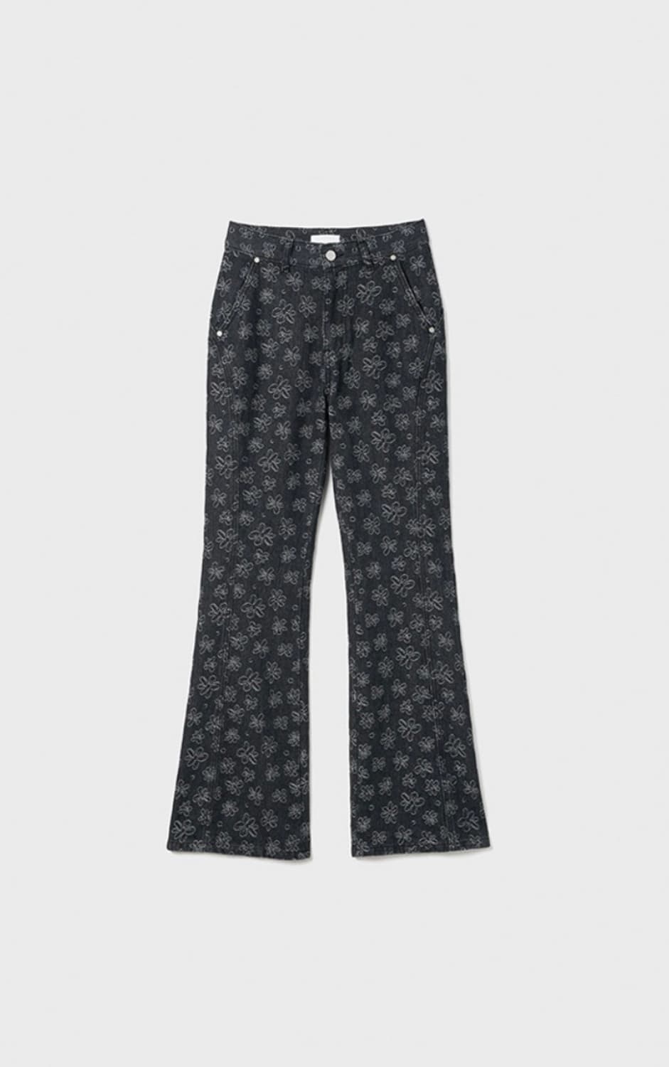 버뮬라 라인 부츠컷 데님팬츠 블랙 상품이미지2