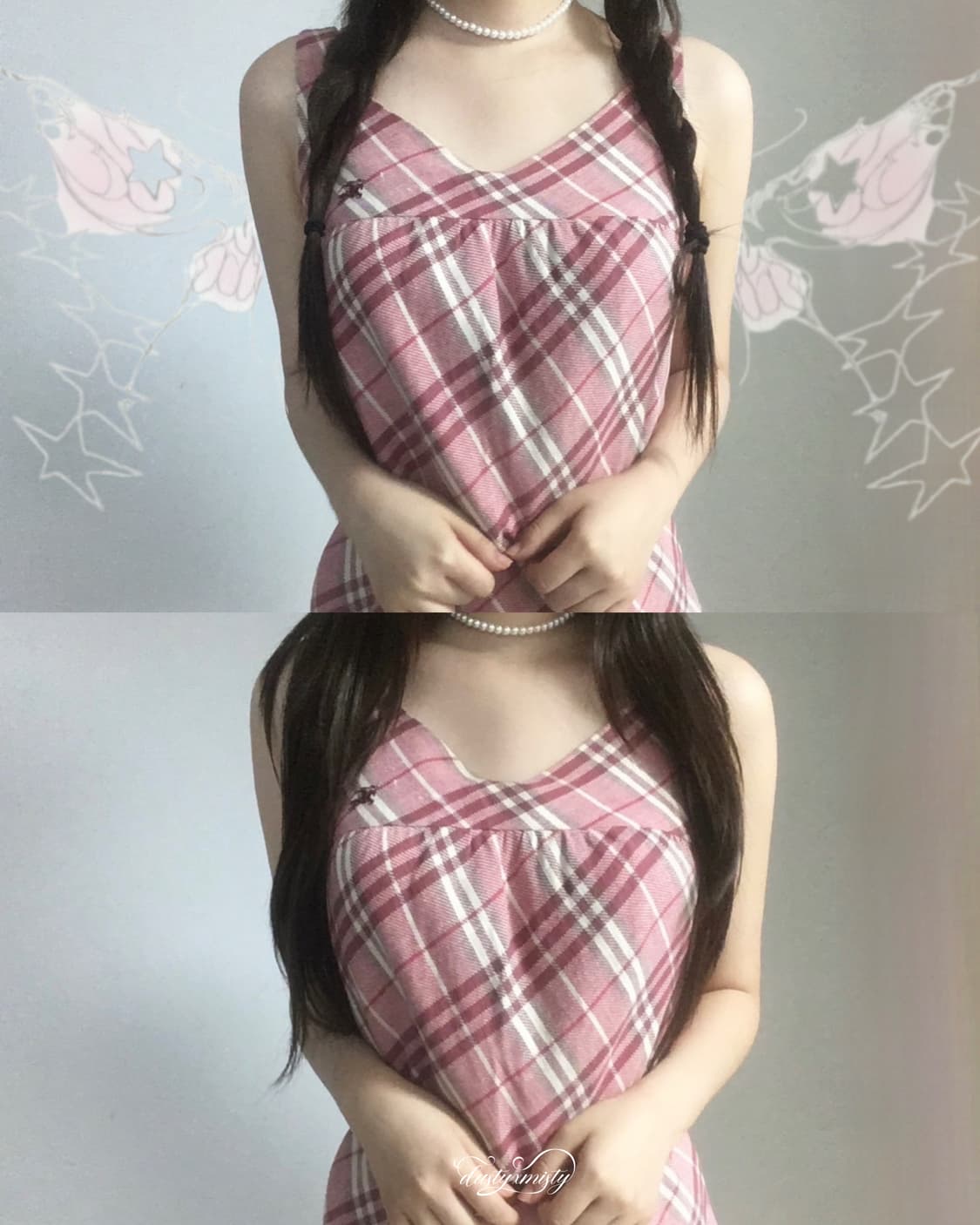 버버리 블루라벨 핑크 노바체크 원피스 상품이미지1