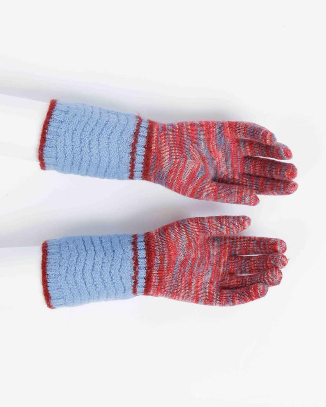 [Vivienne Westwood] 울 니트 장갑(Red&SkyBlue) 상품이미지4