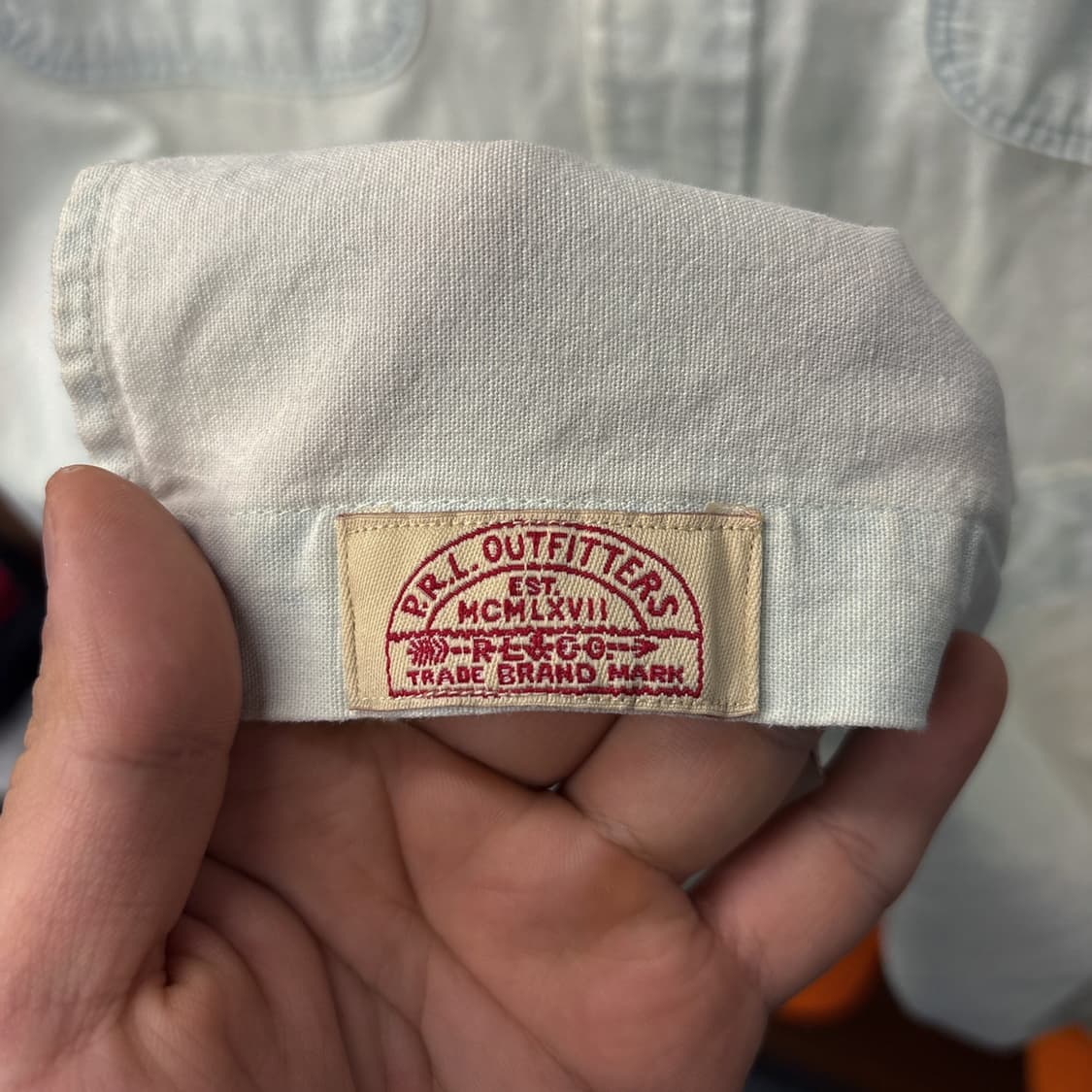 폴로 랄프로렌 네이티브 인디언 헤드 자수 샴브레이 워크셔츠 N1006 상품이미지7