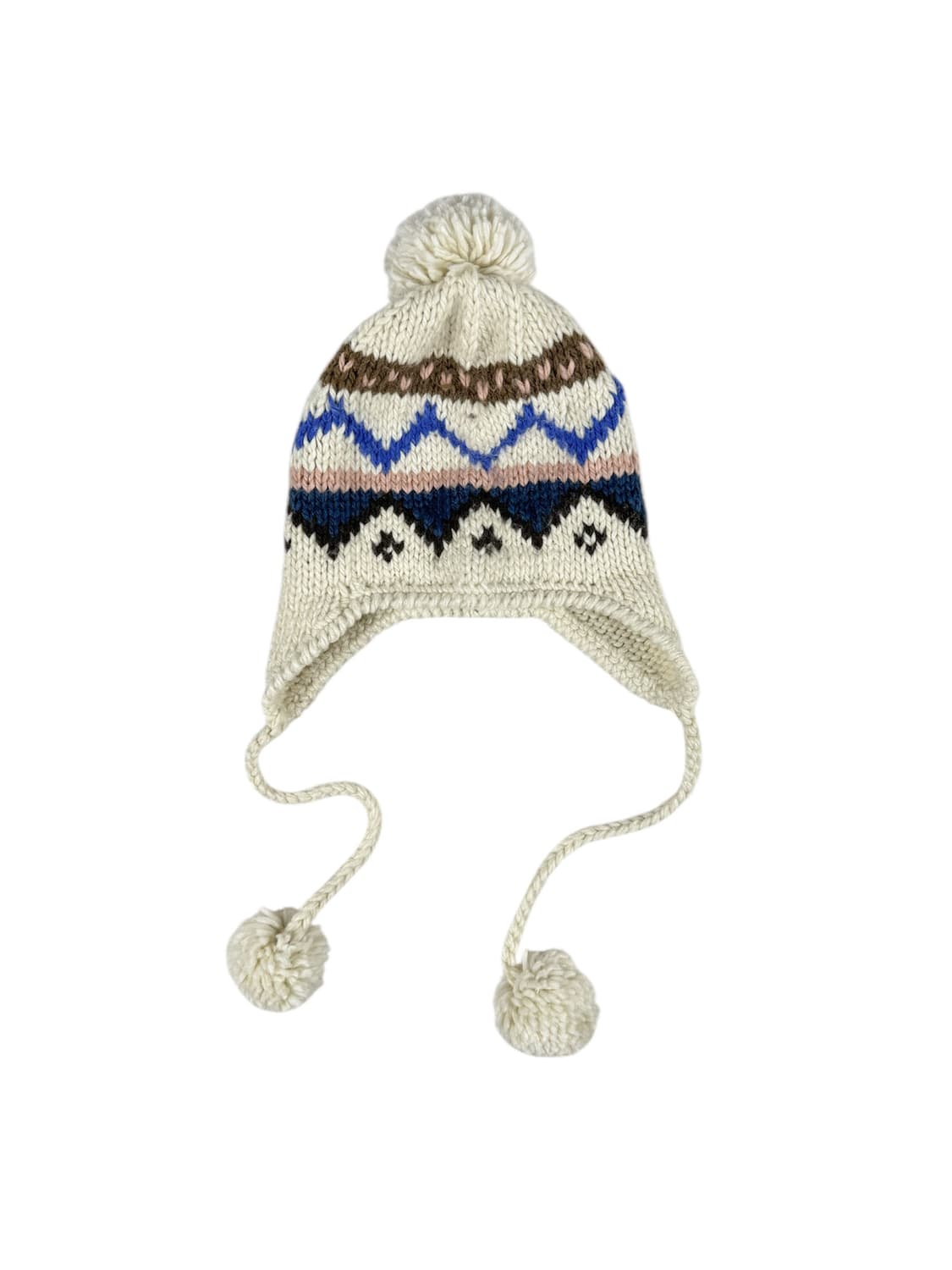 빈티지 이어플랩 폼폼 비니 상품이미지3