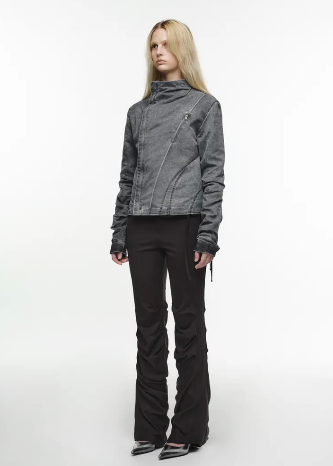 나체 라이더 자켓 (그레이) 상품이미지1