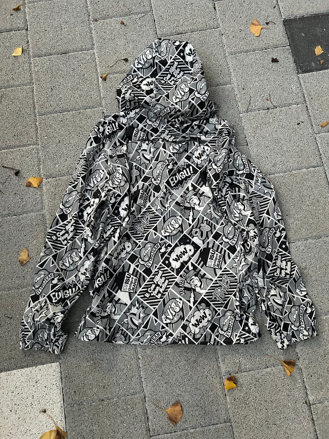 *rare* 2000s 에비수 카툰 프린팅 y2k 바람막이 상품이미지2