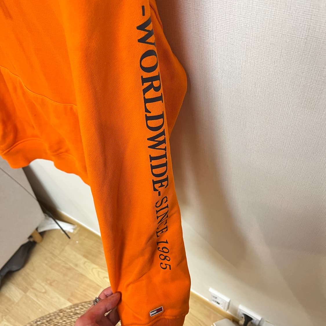 (오버핏 S) 타미 Tjm Abstract Globe 후드 티셔츠 상품이미지5