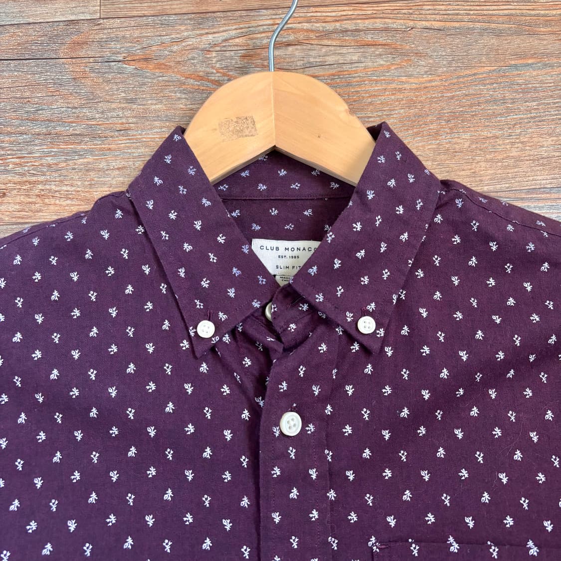 클럽모나코 XS 슬림핏 캐주얼 패턴 셔츠 미니멀 실루엣 상품이미지2