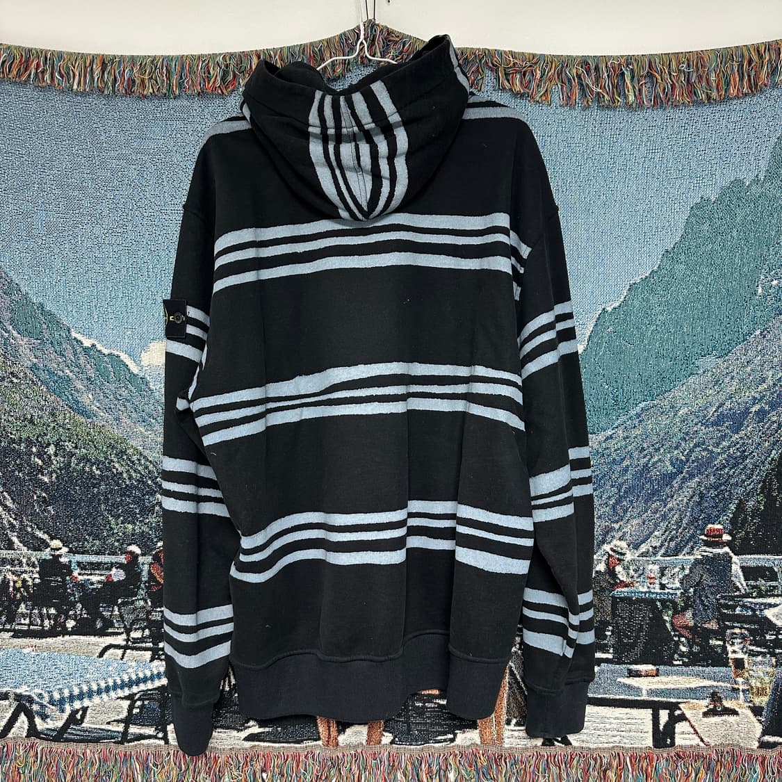 슈프림 스톤아일랜드 워프 스트라이프 후드 L 상품이미지2