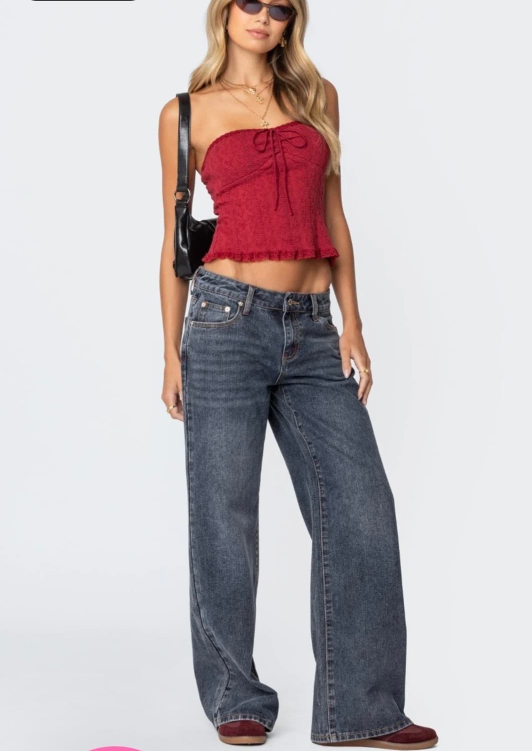 Edikted 로우라이즈 데님 팬츠 다크 블루 상품이미지2