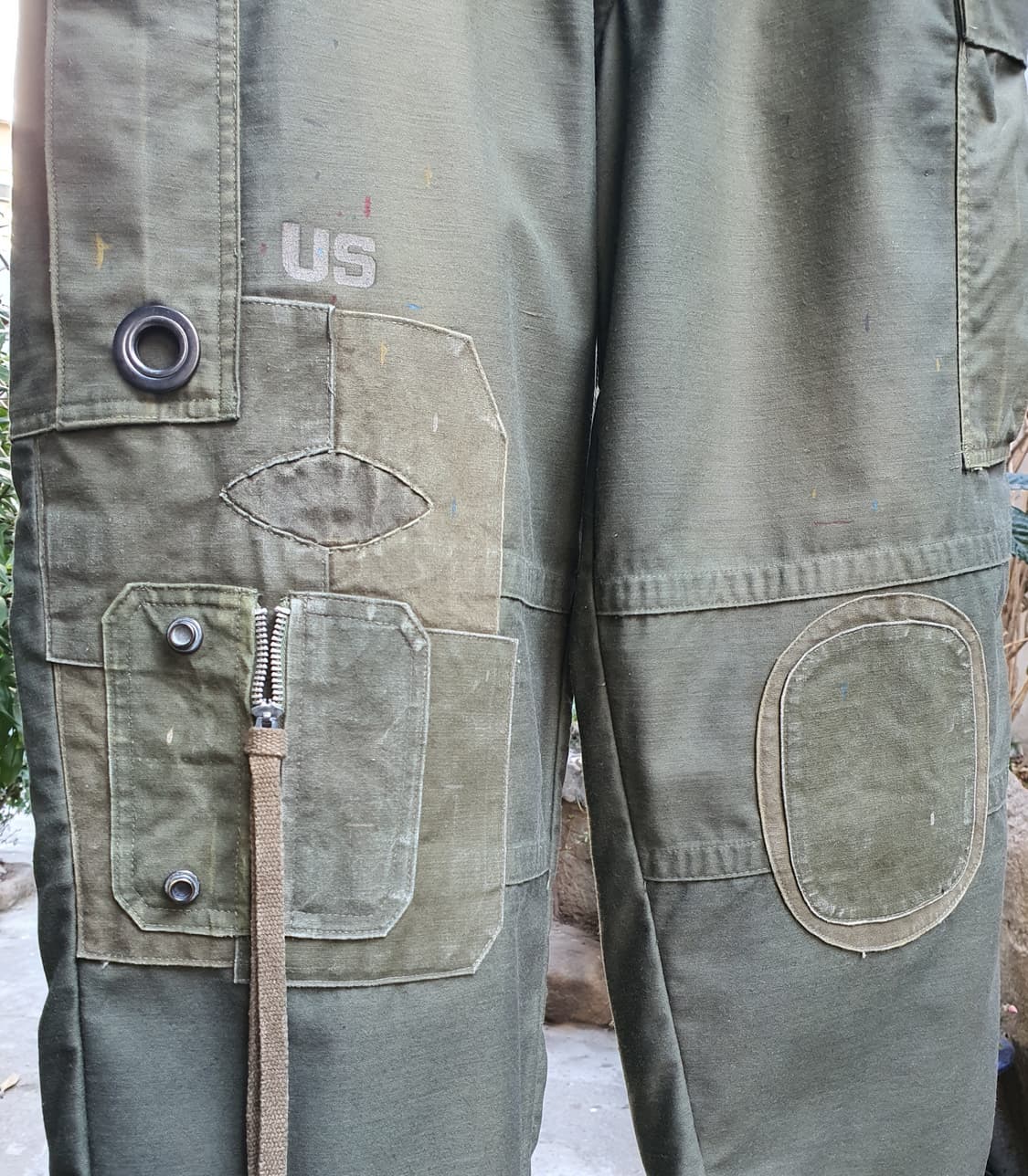 m-65팬츠 빈티지 커스텀 [초기형/ 사이드지퍼/ 썬페이딩] 상품이미지7