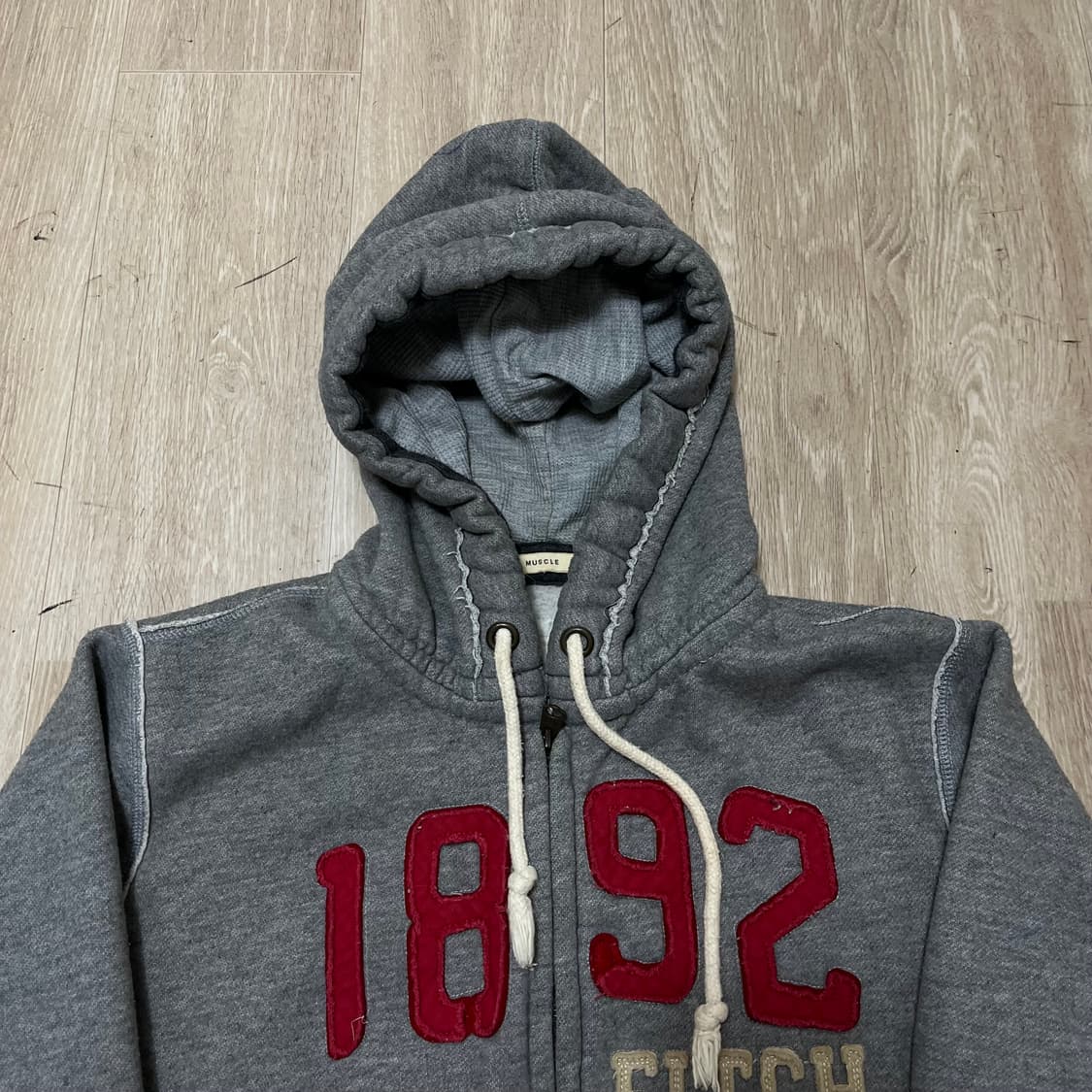 아베크롬비 1892 로고 빈티지 후드 집업 L/100 상품이미지2