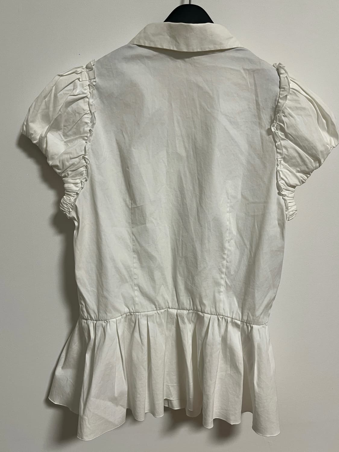 Prada vintage puff sleeve peplum shirt  상품이미지2
