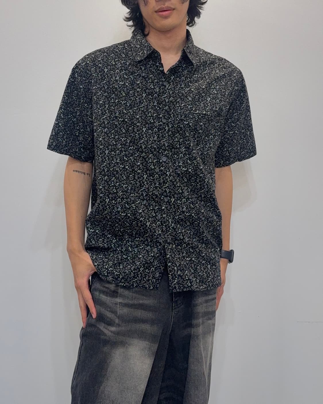 KANSAI JEANS 플라워 패턴 반팔 셔츠 상품이미지5