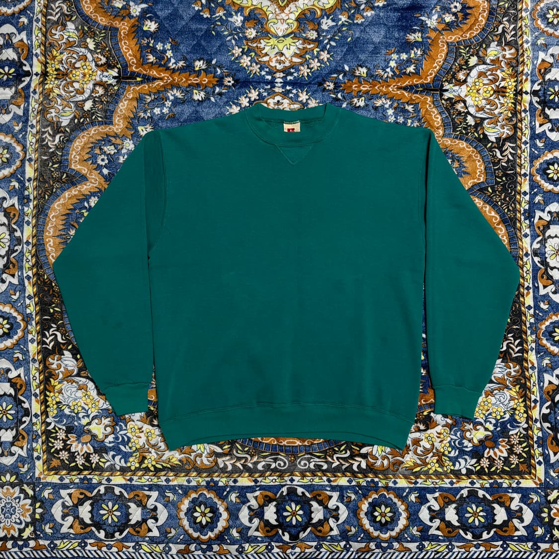 빈티지 70s USA 러셀 에메랄드 스웻셔츠 상품이미지1