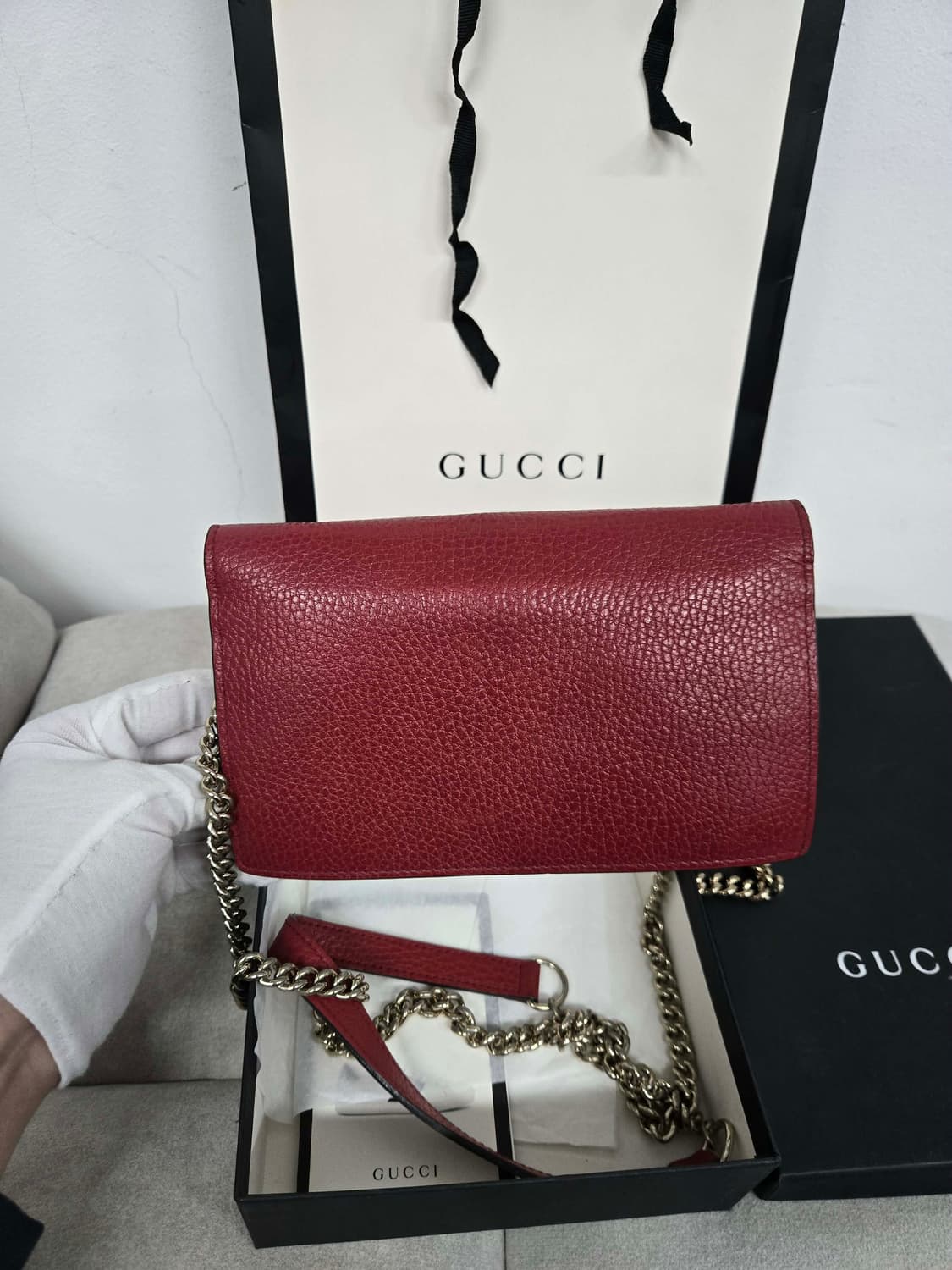 [보증서 정품] 구찌 인터로킹 체인백 상품이미지3