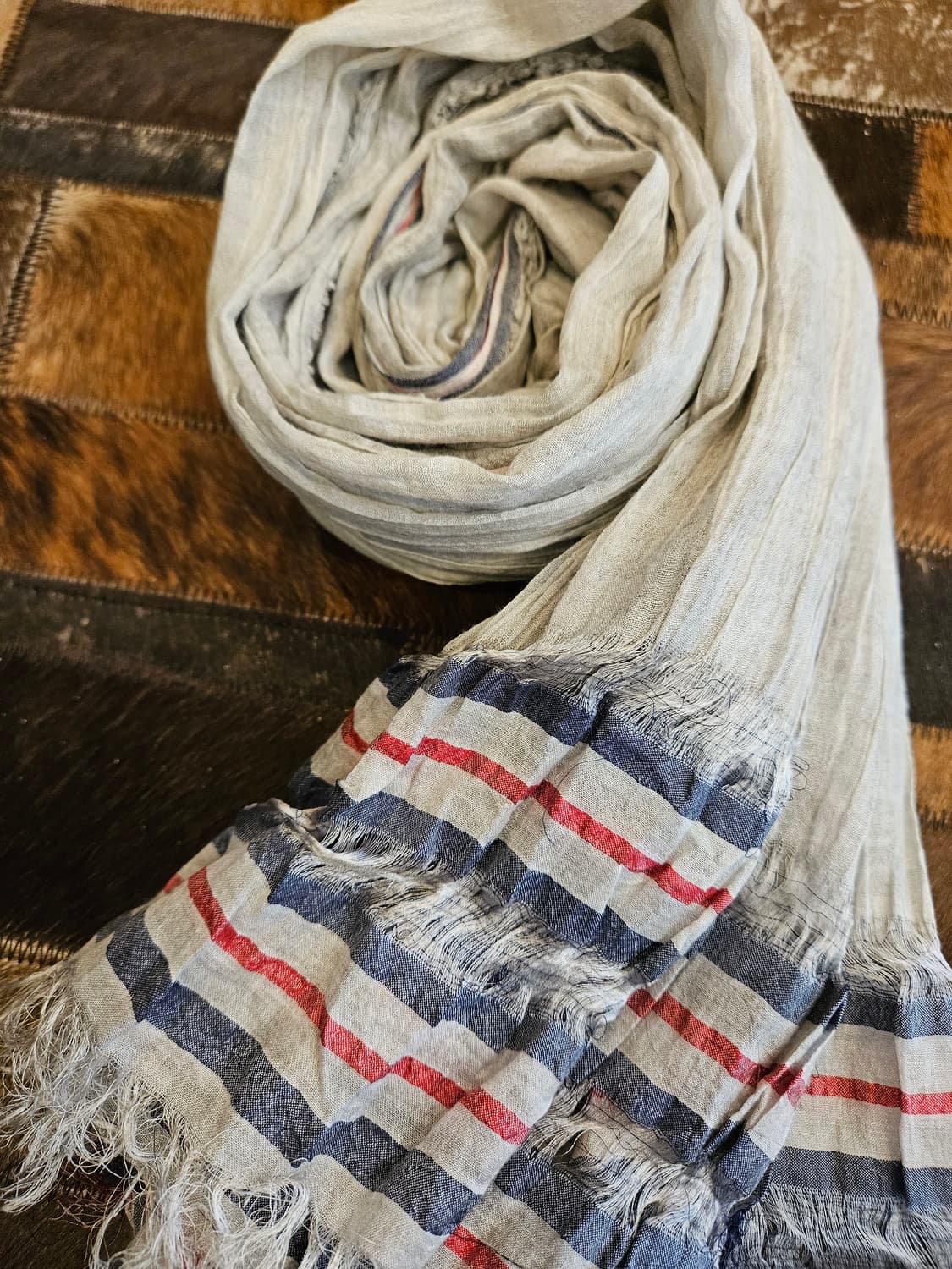 Made in Italy 실크 코튼 머플러  상품이미지2