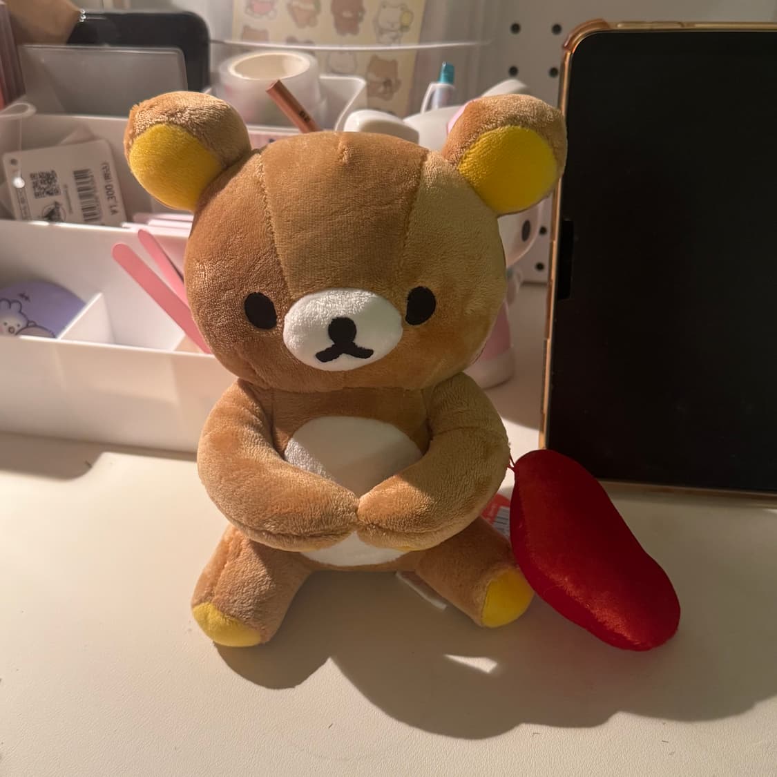 일본 고전 리락쿠마 하트 인형 상품이미지2