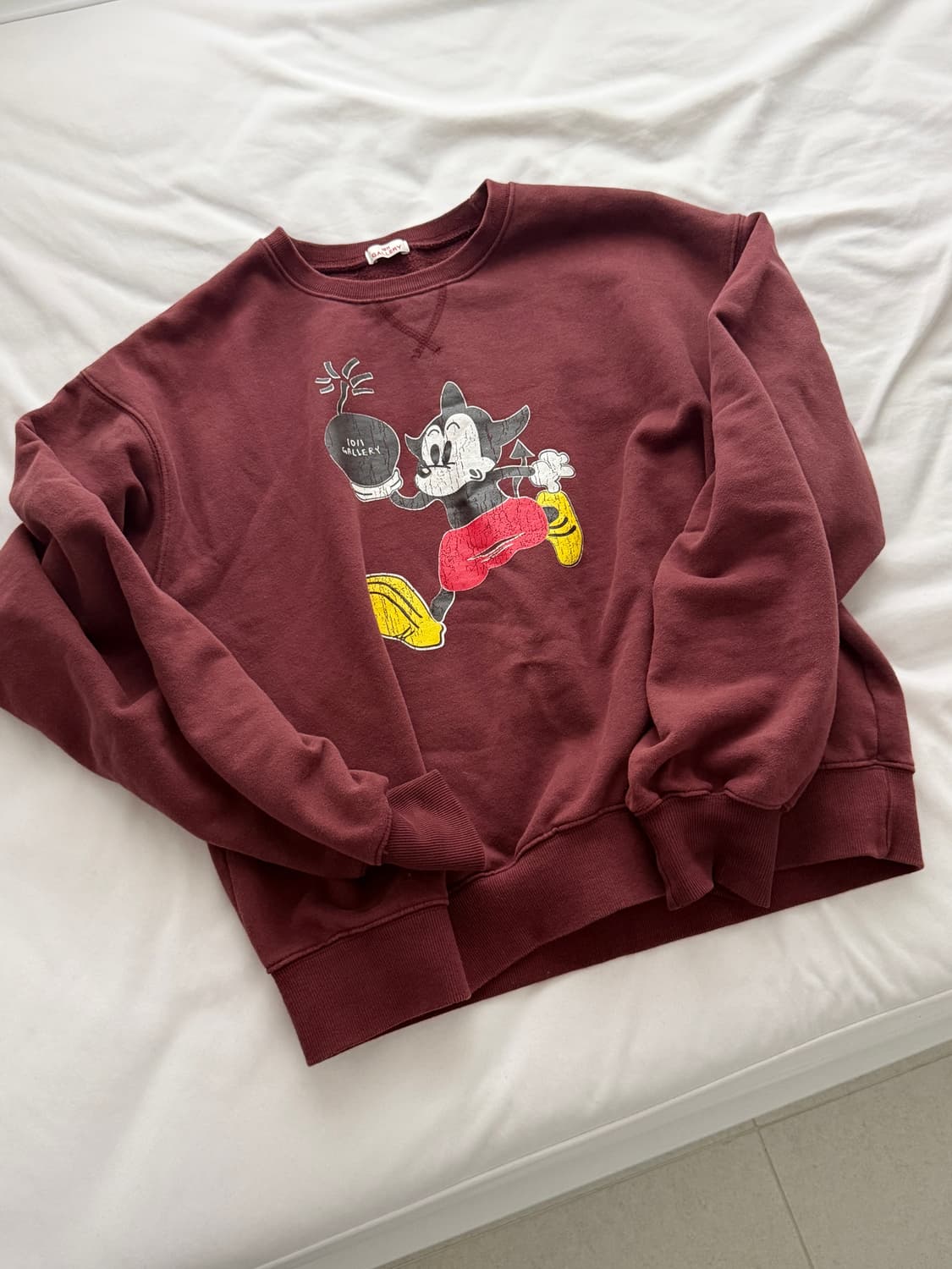 1011 갤러리 미키 스웻셔츠 맨투맨 버건디 상품이미지2