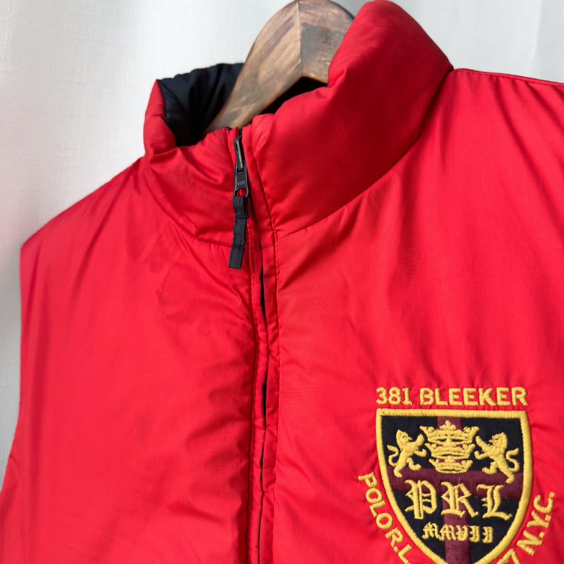 폴로 랄프로렌 자수 리버시블 다운 베스트 네이비 레드 XL(18-20) 상품이미지9