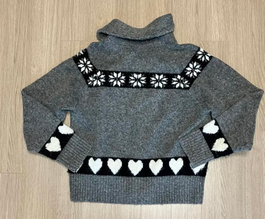 [95] 비비씨어스 하트 펭귄 가디건 그레이 bbc earth 상품이미지4