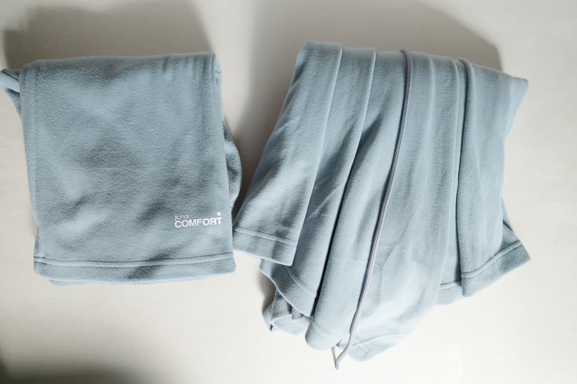 지초이 23-001 플리츠 레깅스, 치마 set (블루 그레이) 상품이미지4