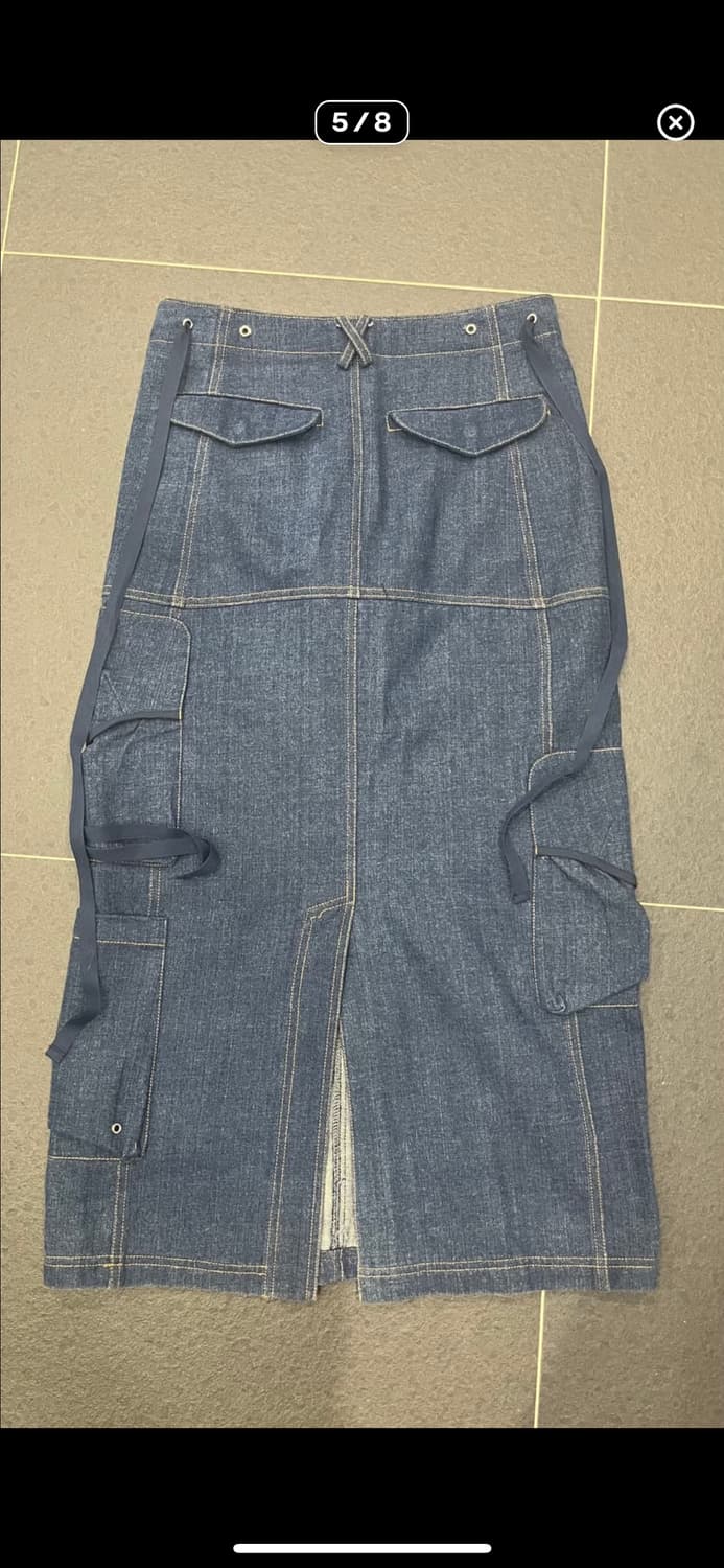 나체 데님 롱스커트 상품이미지3