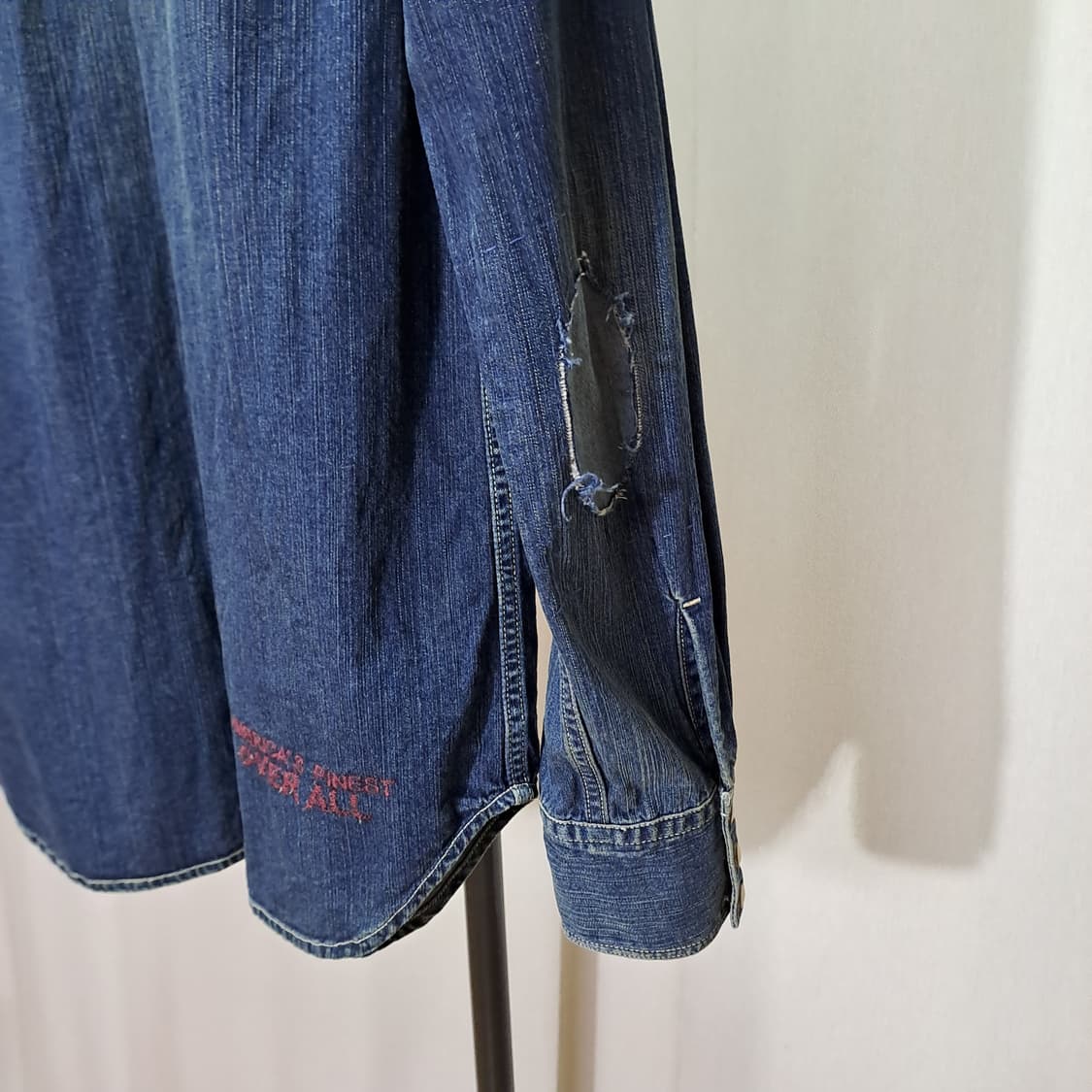 (택포) 00s 리바이스 패치 웨스턴 데님셔츠 L B769 상품이미지5