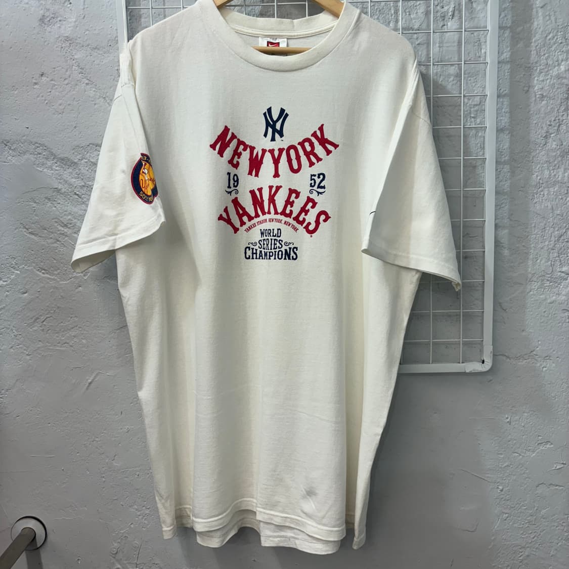 90s 나이키 올드스쿨 뉴욕 양키스 프린팅 반팔 티셔츠 XL 상품이미지1