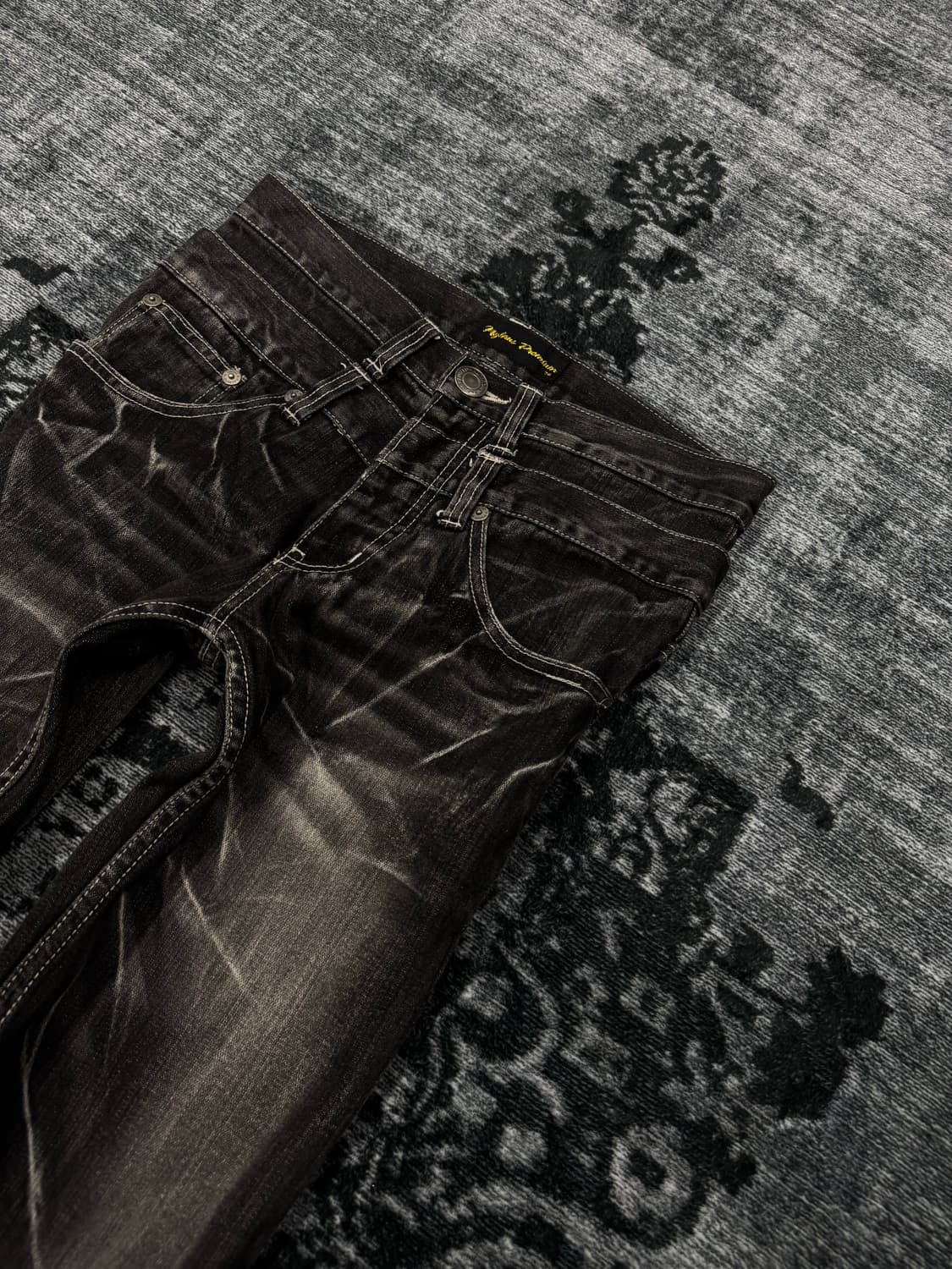 Nylaus jean 00s double waist dark washin 상품이미지4