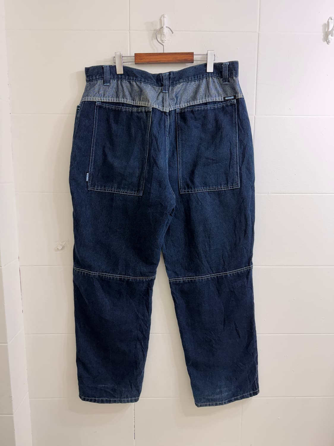 Verse 실버 데님 패치워크 힙합 팬츠 상품이미지5