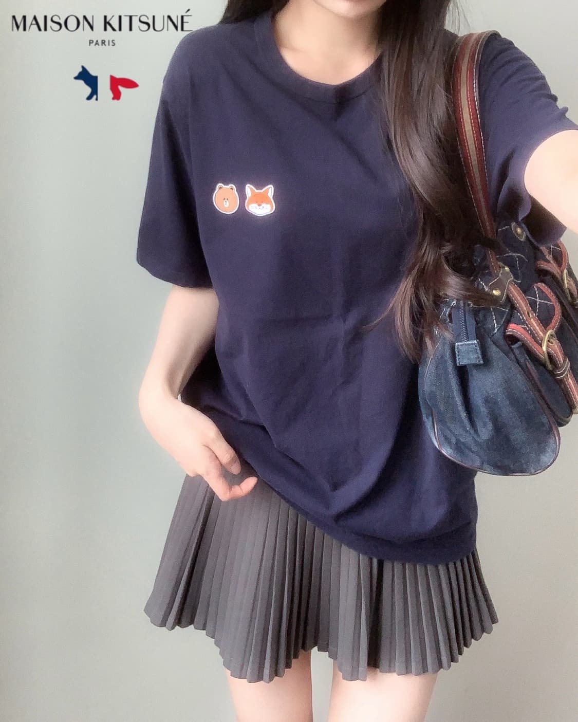 메종키츠네 X 라인프렌즈 반팔티 상품이미지1