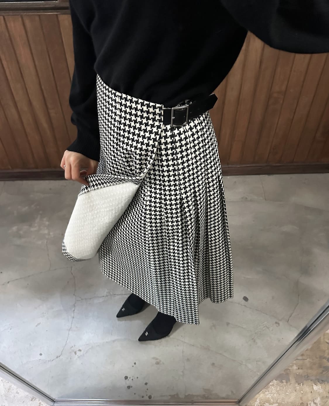 COMME DES GARCONS buckle wrap wool skirt 상품이미지4